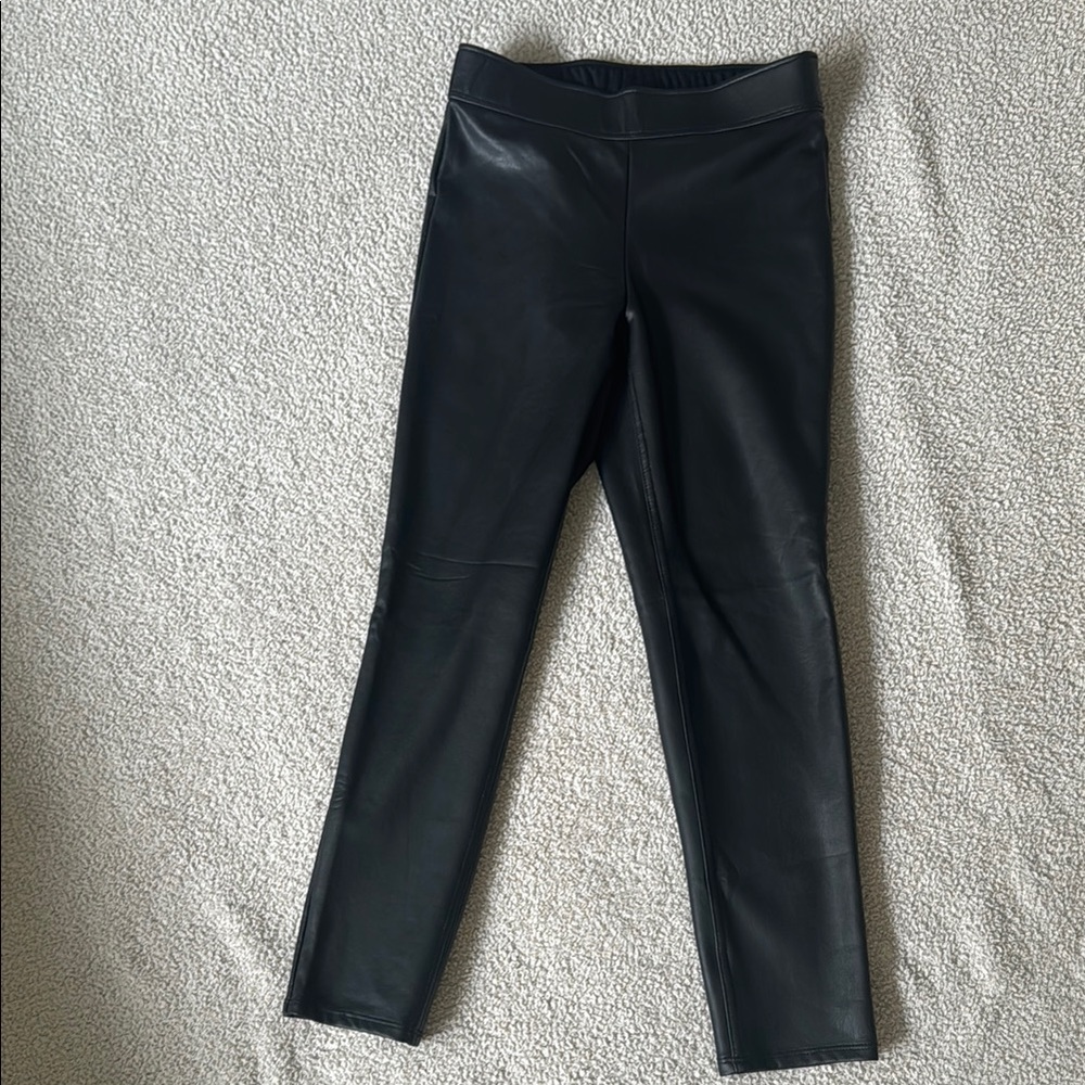 Black Faux Leather Leggings